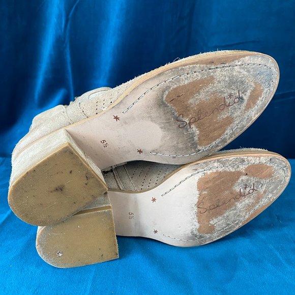 Splendid Rosalie Suede Perforated Bootie - Picture 7 of 9